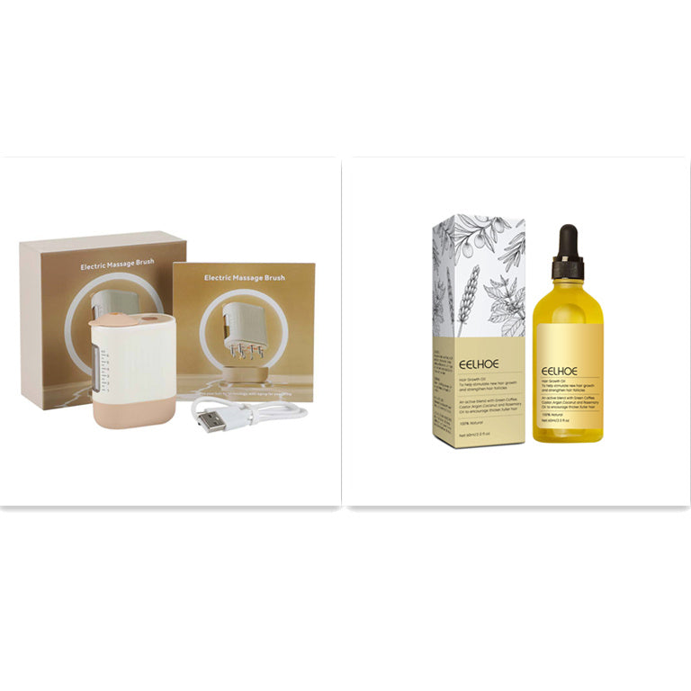⚜️ Appareil de Massage Cuir Chevelu & Applicateur de Sérum – Stimulateur de Repousse des Cheveux.